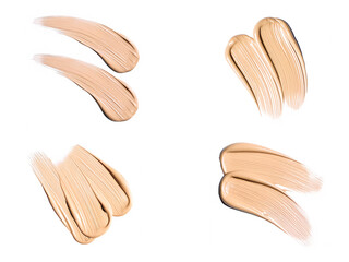 Poster - Foundation beige stroke cream texture makeup smear cosmetic product smooth liquid beauty isolated skincare