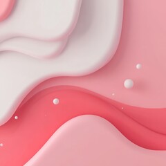 Wall Mural - abstract flowing lines and waves in pink and red hues create a soft, silky, and colorful backdrop de