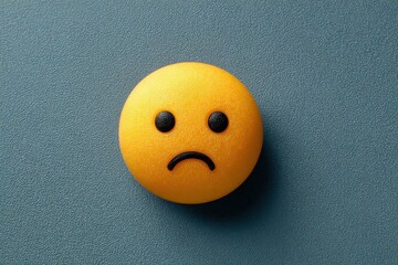 Poster - Sad Emoji on Broken UI Background Suggests a Feeling of Disappointment or Failure in a Digital Environment