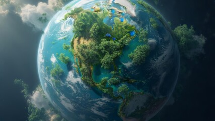 Wall Mural - Planet earth in space