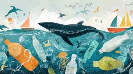 Poster - Top 5 Microplastic Sources and Ways to Minimize Impact on the Ocean and Marine Life for a Cleaner Environment