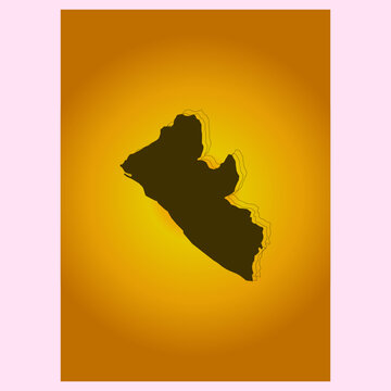 black premium liberia country map