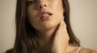 © Editoraft Studio - Closeup of a young woman s face and neck with soft lighting