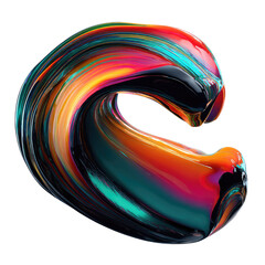 Leinwandbilder - Vibrant Swirl of Paint, A Colorful Abstraction