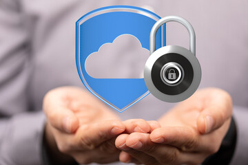 Poster - Protecting your cloud data with robust security measures. Encryption, access control, and threat prevention.