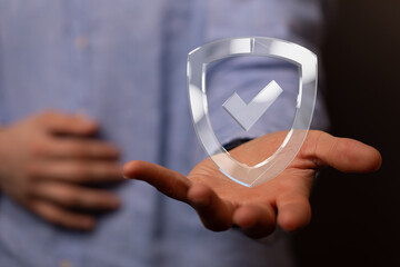 Aufkleber - Digital security, data protection, online safety, cybersecurity, risk management, privacy shield, secure, protection, safety, reliable, trust, verified, se
