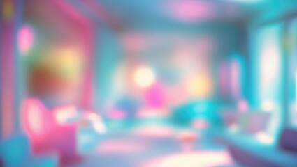 Poster - Blurred open space office background, contemporary blurry customer center, business hall backdrop.