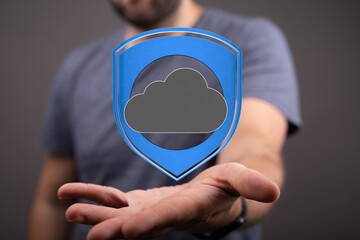Poster - Safeguard your data with robust cloud security solutions.  Reliable, scalable, and secure.