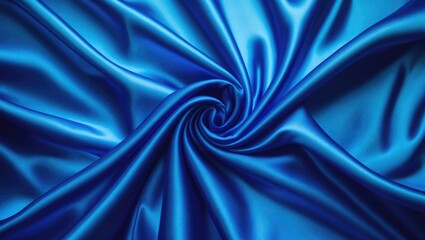 Poster - Blue satin fabric texture background showcasing a smooth and luxurious surface.