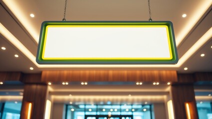 Poster - Blank light sign on the building