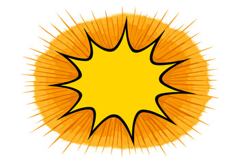 Fototapete - Bright explosive burst graphic with energetic rays creating a vibrant visual impact