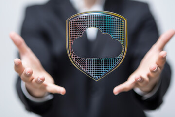 Poster - Safeguard your data with robust cloud security solutions.  Protect your business.