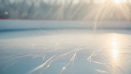 Wall Mural - blurred ice hockey stadium background with abstract lighting and atmosphere