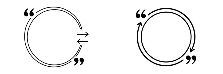 Aufkleber - Creative circular arrow designs for text or graphic use in modern communication contexts