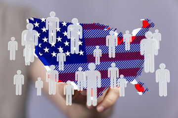 Poster - Visual representation of population density across the United States.