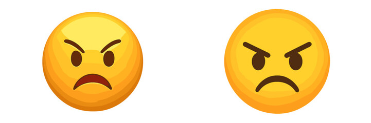 Poster - Expressions of anger represented by emojis showing different degrees of frustration and annoyance in a digital format