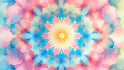 Poster - Abstract kaleidoscope background featuring vibrant multicolor kaleidoscope texture and distinctive kaleidoscope design.
