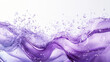 © HA THOLIYA - A white and purple background with a purple wave and bubble clusters in the center