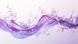 © HA THOLIYA - A white and purple background with a purple wave and bubble clusters in the center