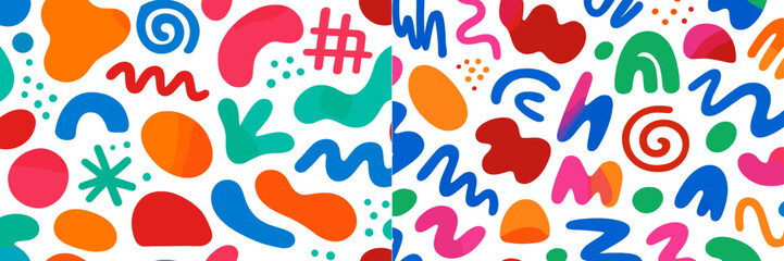 Poster - Colorful abstract patterns create a vibrant backdrop for artistic inspiration and creative expression