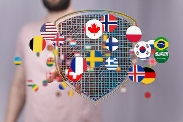 Aufkleber - Secure your international data with robust cybersecurity solutions.  Protect against global threats.