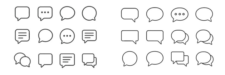 Aufkleber - Various speech bubbles showcasing different designs for communication and conversation in digital or print media