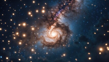 Poster - Abstract Milky Way galaxy as a background for creative purposes.