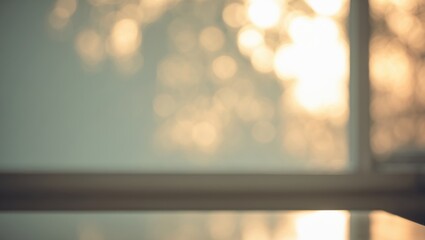 Poster - Backdrop of a hazy window featuring a table.