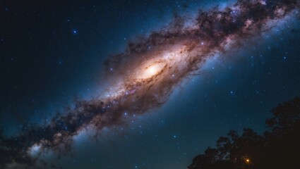Wall Mural - a photo of the milky way taken while camping beneath this stunning night sky. although the temperatu