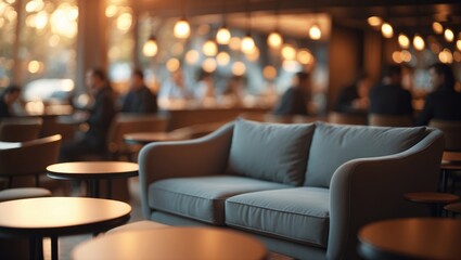 Poster - Abstract blur and defocus background of hotel lobby interior for use as a background.