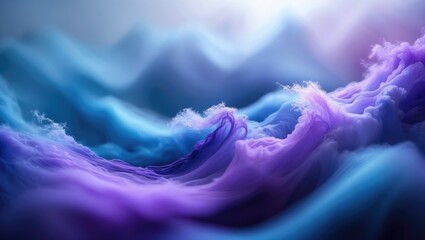 Poster - Abstract Purple Spectrum featuring a Soft Blurred Texture and Light Flow