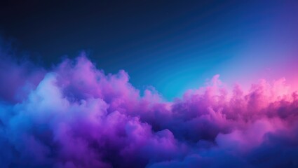 Leinwandbilder - Abstract gradient background with ultraviolet glow on a dark backdrop. Empty wallpaper template.