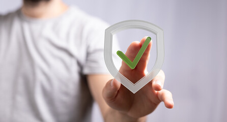Poster - Ensuring digital safety with secure access and verified privacy.  Protect your data.