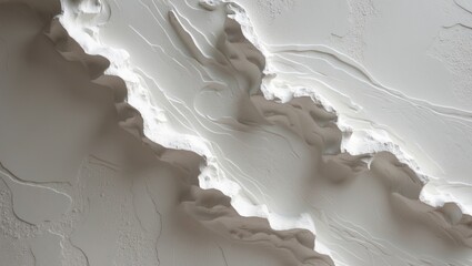 Poster - Abstract textured white concrete wall featuring rough structured plaster pattern with space for text.