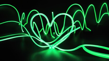 Poster - An example of a neon cardiac pulse utilizing green light technology.