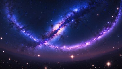 Wall Mural - abstract galaxy sky serving as a background and cover