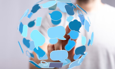 Aufkleber - Seamless communication.  Instant messaging. Global reach. Connect with the world.