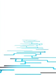 Poster - Stylized Court Lines Transitioning Into Bracket Paths on a Clean White Background, Creating a Modern Visual Effect