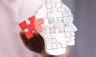 Leinwandbilder - Unlocking potential, understanding cognition. Explore brain function and problem-solving.
