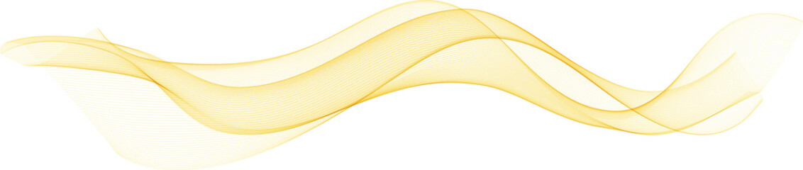 Fototapete - Abstract Elegant Yellow Orange flowing wave lines  Design element. Sunny Yellow Wavy Line.