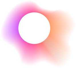 Poster - Abstract Color Gradient Shape. Pink Purple Orange blurred Design Element