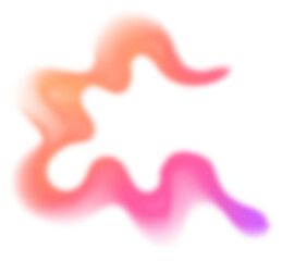 Poster - Abstract Color Gradient Shape. Pink Purple Orange blurred Design Element