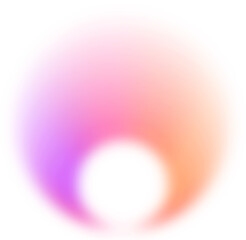 Poster - Abstract Color Gradient Shape. Pink Purple Orange blurred Design Element. Trendy Colorful Blob