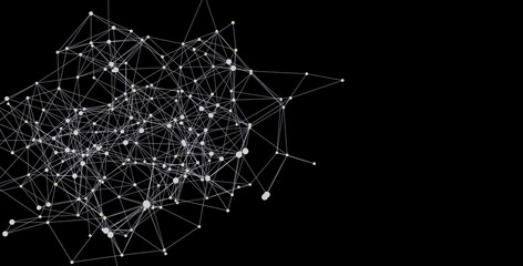 Aufkleber - Abstract background with connected dots and lines.  Great for technology, network, and connection concepts.
