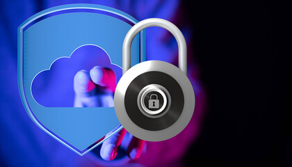 Poster - Protecting your sensitive data in the cloud. Strong encryption and robust security measures.