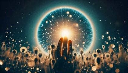 Wall Mural - Corona Small colored rings immediately around the sun or moon ca