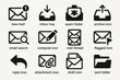 © Iryna - Email icons set: new mail, inbox tray, spam folder, archive, compose, reply