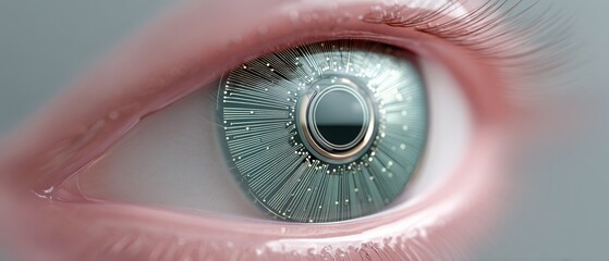 Poster - Technological advancement in eye design future concepts digital art futuristic environment close-up view vision innovation