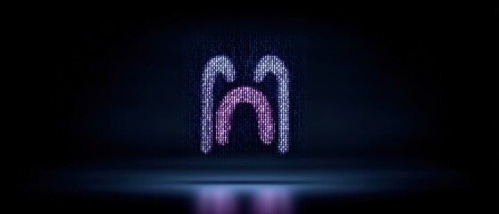 Poster - Digital art creation abstract emotive design virtual space graphic animation dark environment close-up view innovation concept