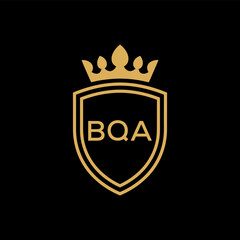 Poster - Initial BQA Letter Linked Logo for business and company identity. Modern BQA Letter Logo Vector Template with modern trendy golden logo.
